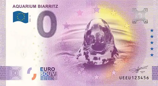 Banconota da 0€ AQUARIUM BIARRITZ