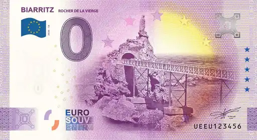 Billete de 0€ BIARRITZ ROCHER DE LA VIERGE