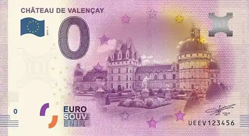 Banconota da 0€ CHÂTEAU DE VALENCAY