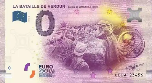0€-Schein LA BATAILLE DE VERDUN9 MOIS