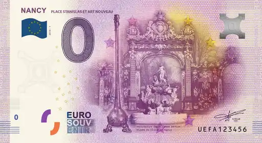Billet 0€ NANCY PLACE STANISLAS ET ART NOUVEAU
