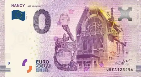 0€ banknote NANCY ART NOUVEAU