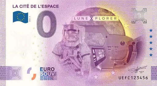 Billete de 0€ LA CITÉ DE L'ESPACE LUNE XPLORER