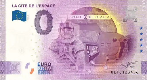Banconota da 0€ LA CITÉ DE L'ESPACE
