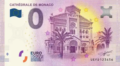 0€ banknote CATHÉDRALE DE MONACO