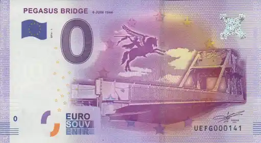 0€-Schein PEGASUS BRIDGE6 JUIN 1944
