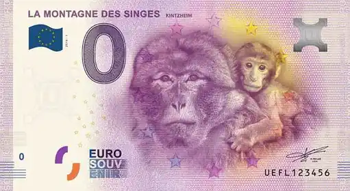 0€-Schein LA MONTAGNE DES SINGES - KINTZHEIM