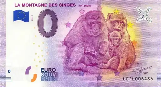 Billete de 0€ LA MONTAGNE DES SINGES - KINTZHEIM