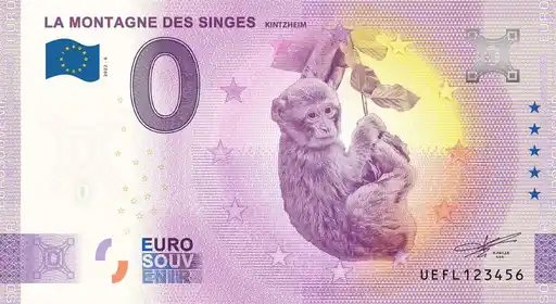 0€-Schein LA MONTAGNE DES SINGES - KINTZHEIM