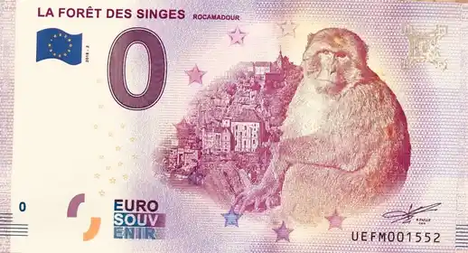 0€-Schein LA FORET DES SINGESROCAMADOUR