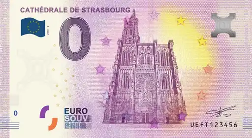 0€ banknote CATHÉDRALE DE STRASBOURG