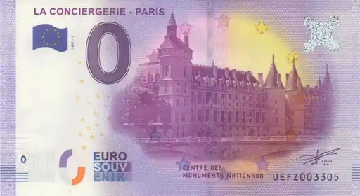 0€ banknote LA CONCIERGERIE - PARIS