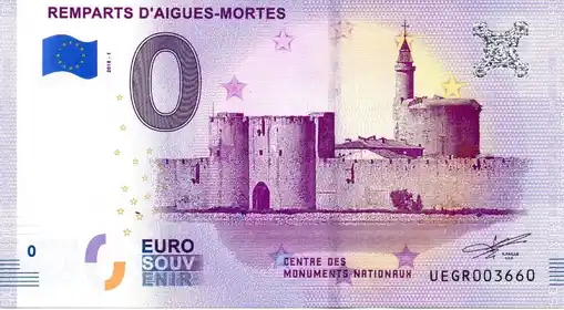 Banconota da 0€ REMPARTS D'AIGUES-MORTES