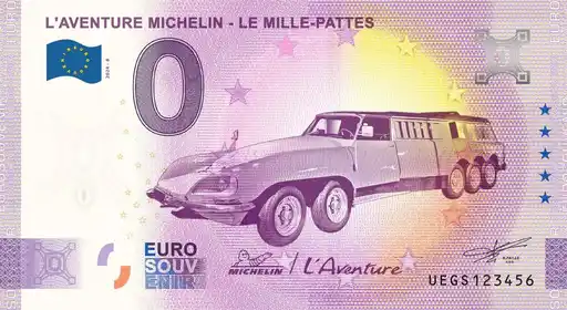 Banconota da 0€ L'AVENTURE MICHELIN - LE MILLE-PATTESMICHELIN L'Aventure