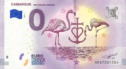 0€ banknote CAMARGUEPARC NATUREL RÉGIONAL