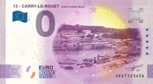 Billete de 0€ 13 - CARRY-LE-ROUETVUE DU XIXEME SIECLE