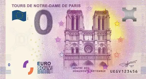 0€-Schein TOURS DE NOTRE-DAME DE PARIS