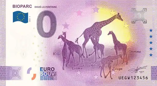Banconota da 0€ BIOPARCDOUE-LA-FONTAINE