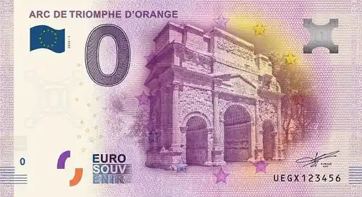 0€-Schein ARC DE TRIOMPHE D'ORANGE