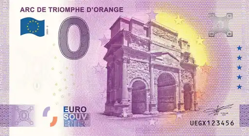 0€ banknote ARC DE TRIOMPHE D'ORANGE