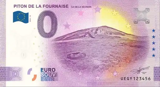 Billete de 0€ PITON DE LA FOURNAISEÎLE DE LA RÉUNION