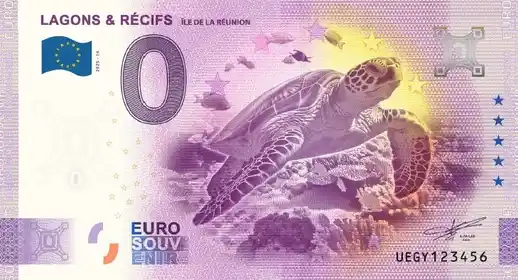 0€-Schein LAGONS ET RECIFS - ÎLE DE LA RÉUNION