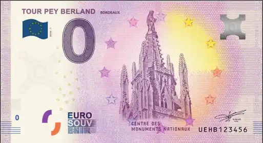 Banconota da 0€ TOUR PEY BERLAND BORDEAUX