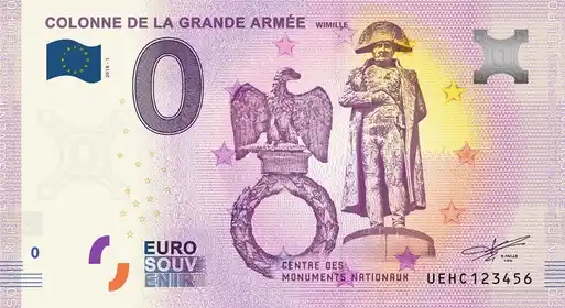 0€-Schein COLONNE DE LA GRANDE ARMÉEWIMILLE