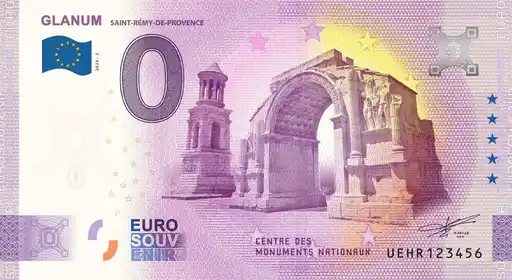 Banconota da 0€ GLANUM SAINT-RÉMY-DE-PROVENCE