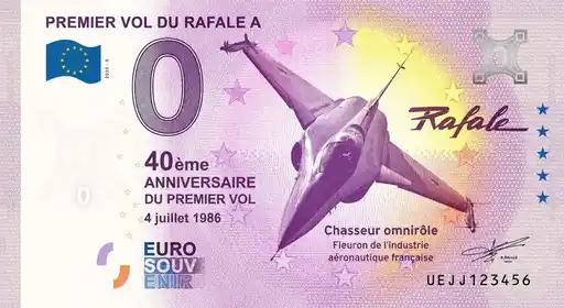 Billet 0€ PREMIER VOL DU RAFALE A - 40EME ANNIVERSAIRE DU PREMIER VOL - 4 JUILLET 1986