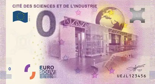 0€-Schein CITÉ DES SCIENCES ET DE L'INDUSTRIE