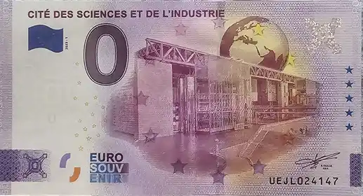 0€ banknote CITÉ DES SCIENCES ET DE L'INDUSTRIE