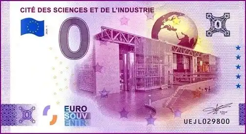 0€ banknote CITÉ DES SCIENCES ET DE L'INDUSTRIE