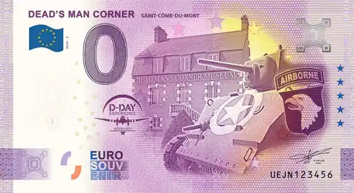 0€-Schein DEAD MAN'S CORNER SAINT-CÔME-DU-MONT