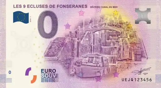 Banconota da 0€ LES 9 ÉCLUSES DE FONSERANES