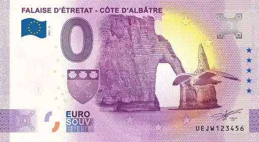 Billete de 0€ FALAISE D'ÉTRETAT - CÔTE D'ALBÂTRE