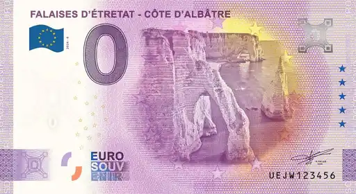 0€-Schein FALAISE D'ÉTRETAT - CÔTE D'ALBÂTRE