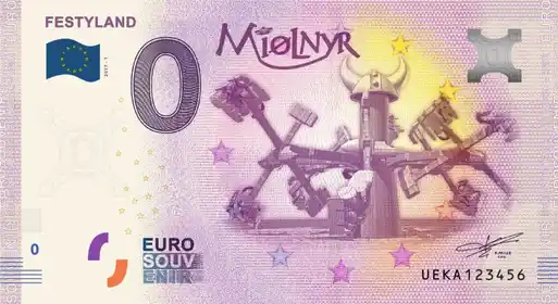 Banconota da 0€ FESTYLAND MIOLNYR