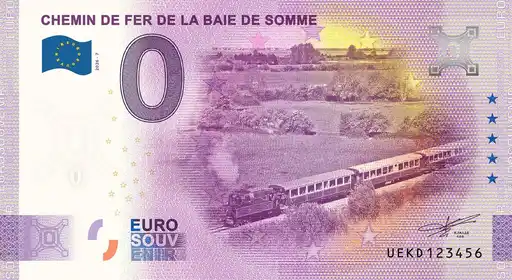 Banconota da 0€ CHEMIN DE FER DE LA BAIE DE SOMME