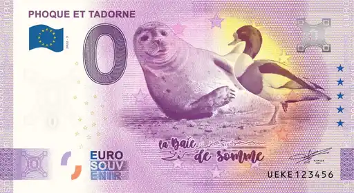 Billete de 0€ PHOQUE ET TADORNE