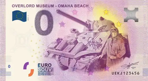 0€ banknote OVERLORD MUSÉUM - OMAHA BEACH