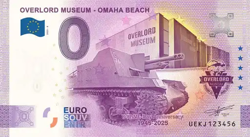 Billete de 0€ OVERLORD MUSÉUM - OMAHA BEACH 80th VE-Day Anniversary 1945-2025