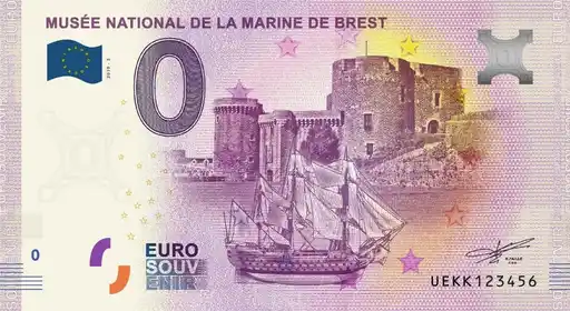 0€ banknote MUSÉE NATIONAL DE LA MARINE DE BREST