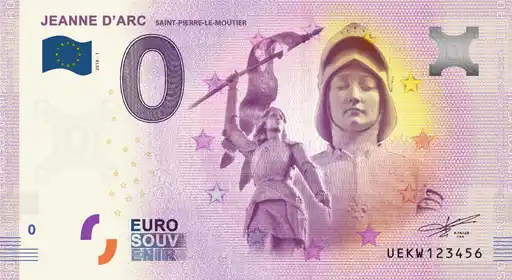 0€ banknote JEANNE D'ARC SAINT-PIERRE-LE-MOÛTIER