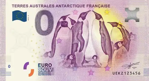 0€ banknote TERRES AUSTRALES ANTARCTIQUES FRANÇAISES