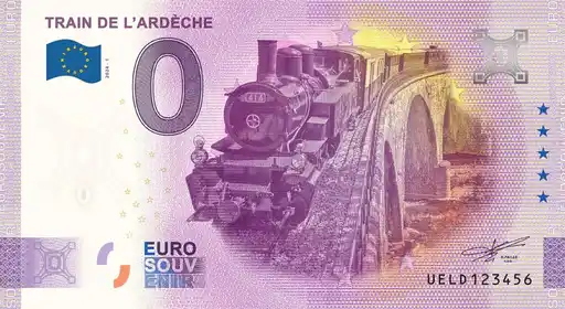 0€ banknote TRAIN DE L'ARDECHE