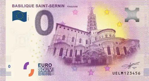 Banconota da 0€ BASILIQUE SAINT-SERNIN TOULOUSE