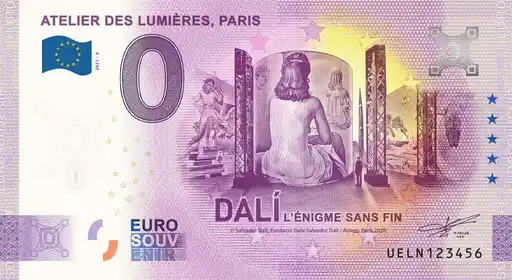 Billete de 0€ ATELIER DES LUMIÈRES