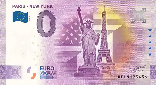 Banconota da 0€ PARIS - NEW YORK