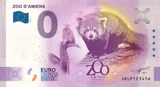 0€ banknote ZOO D'AMIENS